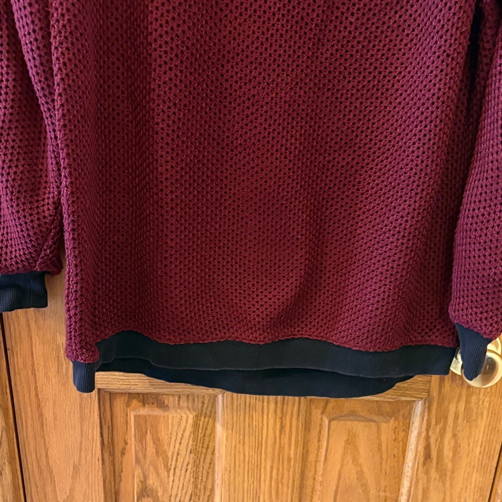Sanctuary Burgundy V-Neck Sweater - Picture 6 of 10